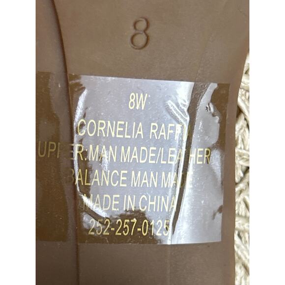 Aerosoles Women’s 8 Cornelia Cream Embroidered Raffia Fabric Platform Sandal NEW - Picture 9 of 9